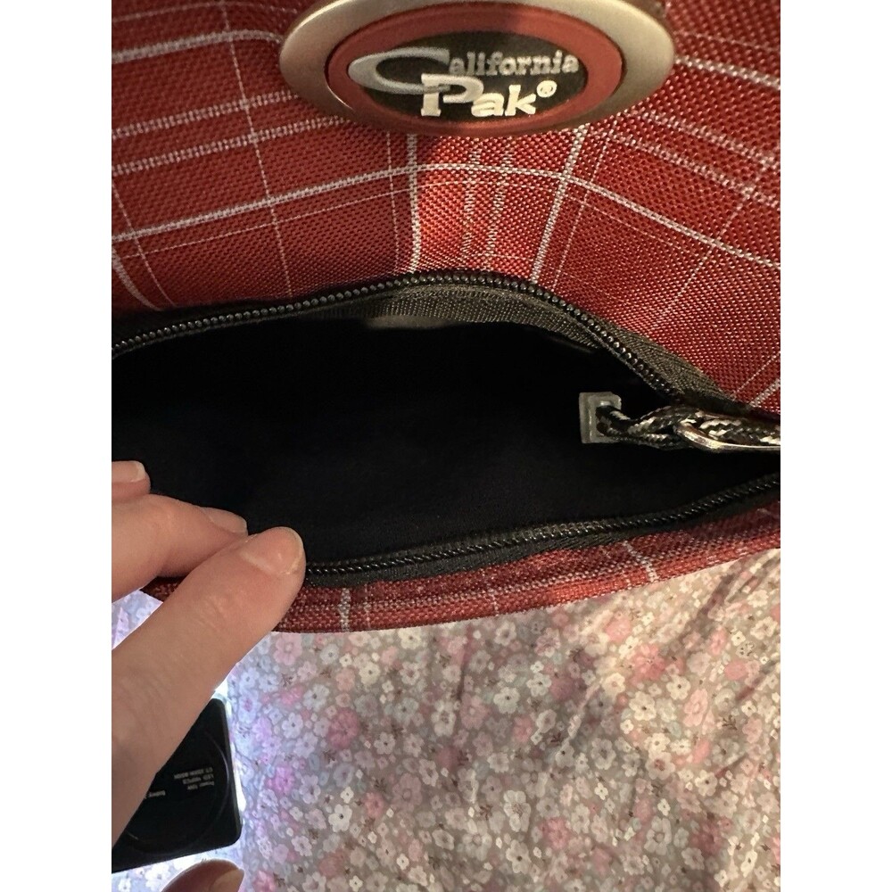 Vintage California Pak Red Plaid Duffel Bag Travel Calpak Luggage Weekender - Picture 13 of 15